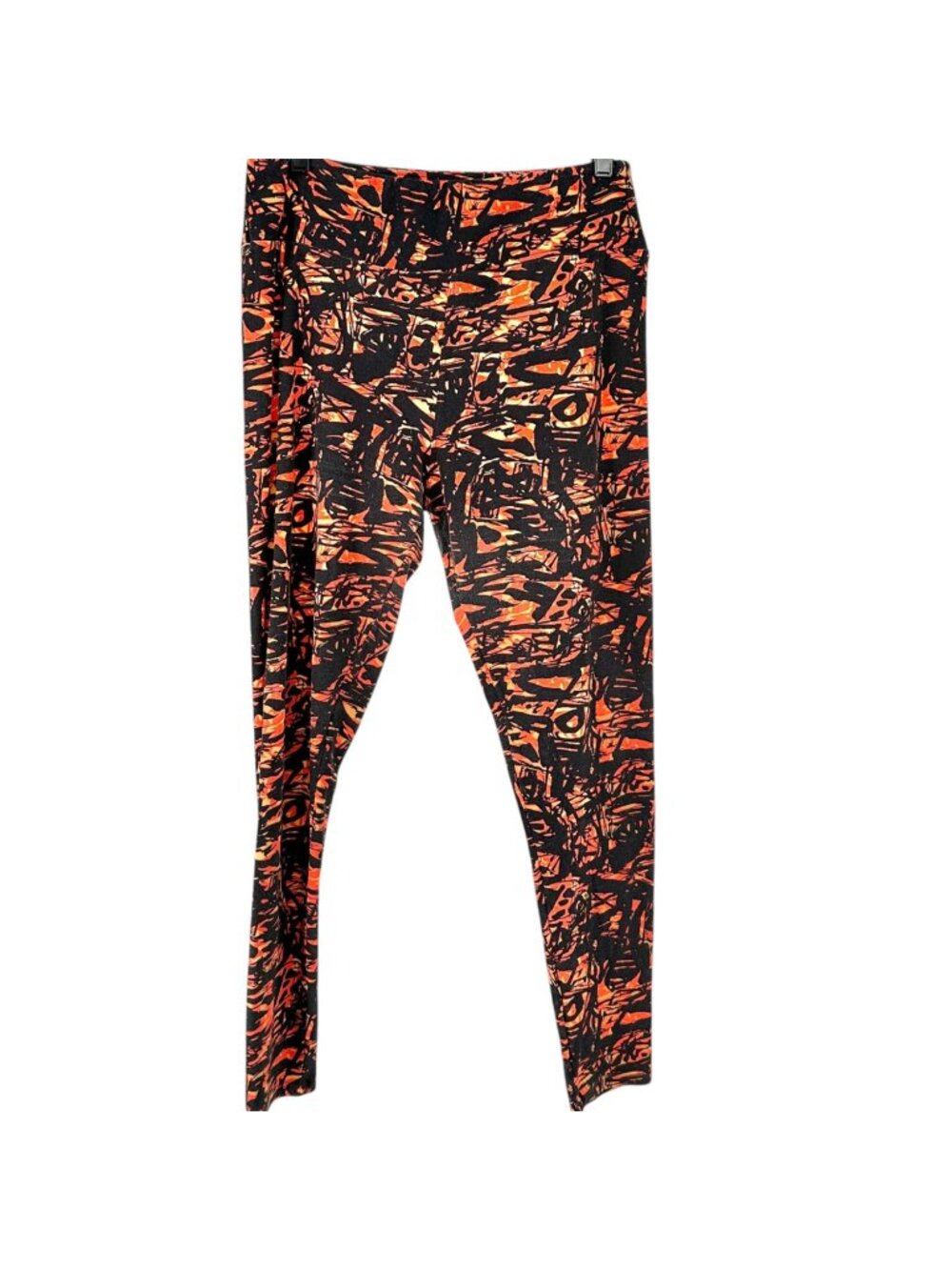 LuLaRoe Leggings Womens Tall and Curvy Black Orange Yellow Size 12-22 Halloween